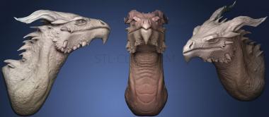 3D model Dragon Head Bust (STL)